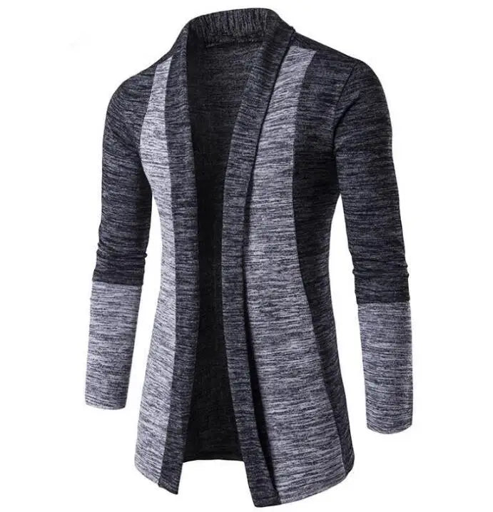 Wholesale Men's Sweater Jacket Autumn Winter Patchwork Cardigan Outwear Male Knitted Casual Coat