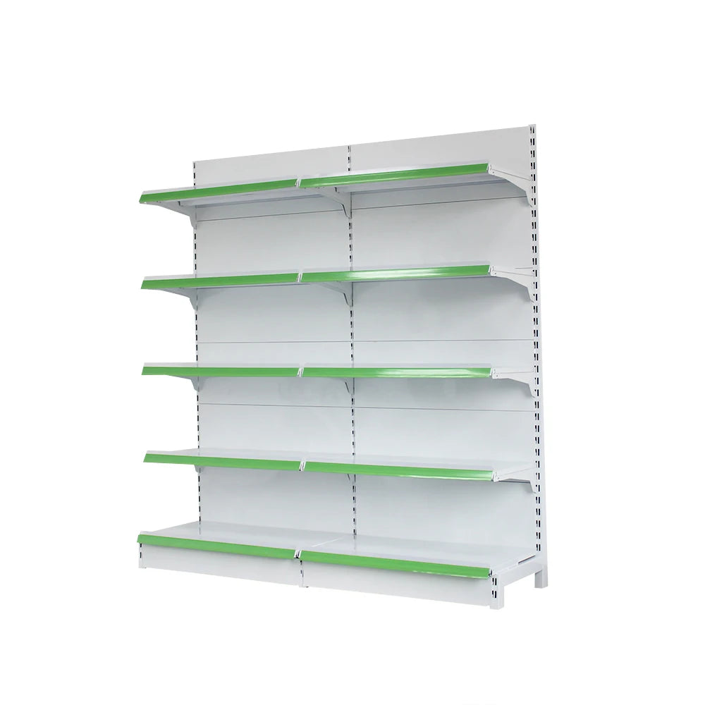 Factory Direct Sale Heavy Duty Grocery Store Pharmacy Supermarket Display Shelves White Color Freestanding Metal Shelving Rack