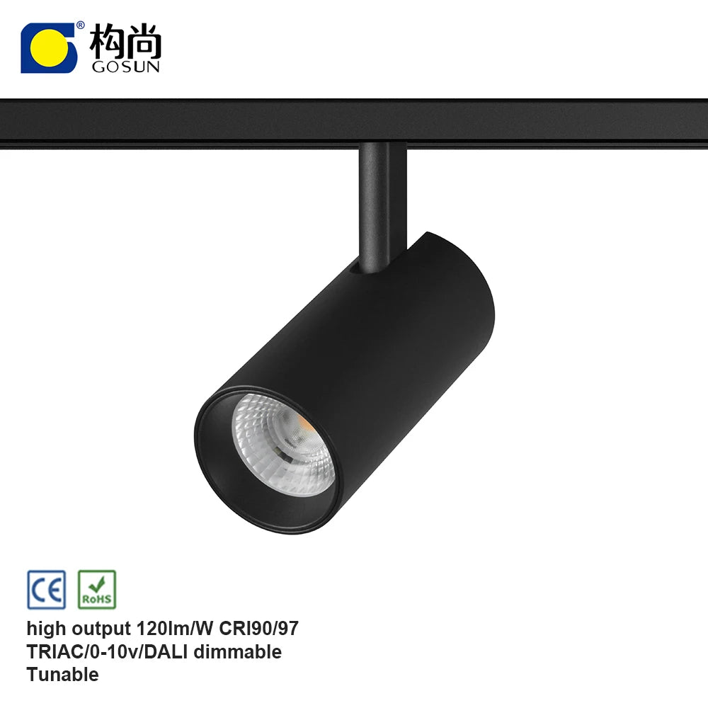 Ultra-thin 48V 2700-5700k Tunable Pendent Spotlight DALI DT8 Dimmable Smart Magnetic Led Track Lights