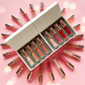 Long Lasting Waterproof Shine Liquid Lipstick Set Lip Makeup Gift Kit 4Pcs Moisturizing Glossy Lip Gloss Set