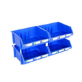 Warehouse Garage Industrial Parts Storage Plastic Stackable Storage Bins with Divider