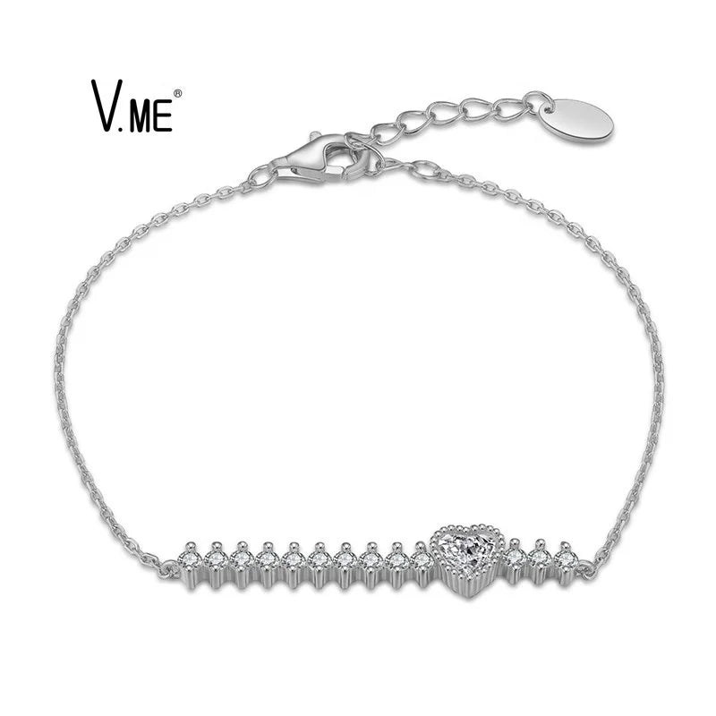 Zircon Bracelets for Girls Silver Bracelet 925 Silver Jewelry Silver 925 Fashion Jewelry Bracelets