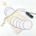 Zero Waste 3.15" Soft Rounds Reusable Bamboo Cotton Velvet Face Cleansing Pads All Skin Bamboo Makeup Remover Pads 16