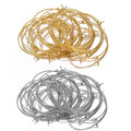 20pcs Fashion Stainless Steel Gold Color Plated Wire Circle Hoop Earrings for DIY Jewelry Making Accessories and Components