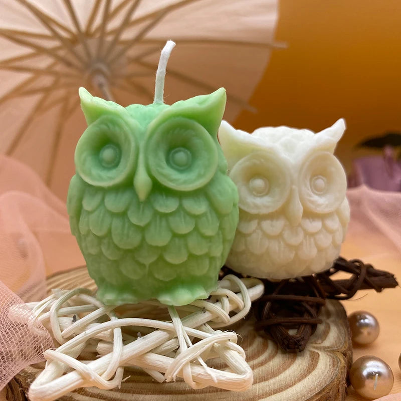 B-3001 DIY 3d Animal Soap Mold Owl Molds for Candle Making