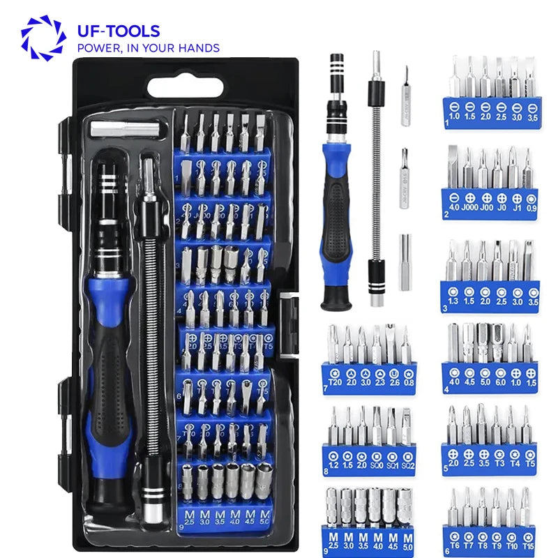 Youfutools Best 58 in 1 54 Bit Magnetic Computer Screwdriver Set Drill Precision Insulated OEM S2 Steel Battery Powered Tool Set
