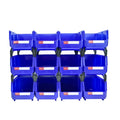 LEADLOONG V2 Customized Color 12-Piece Heavy Duty Stackable Plastic Garage Tool Storage Box 8x5x4in/20x13x11cm