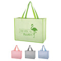 Ruthbag Customizable Non-Woven Bahama Holographic Shopping Bag Waterproof Tote with Matte Laminated Letter Pattern