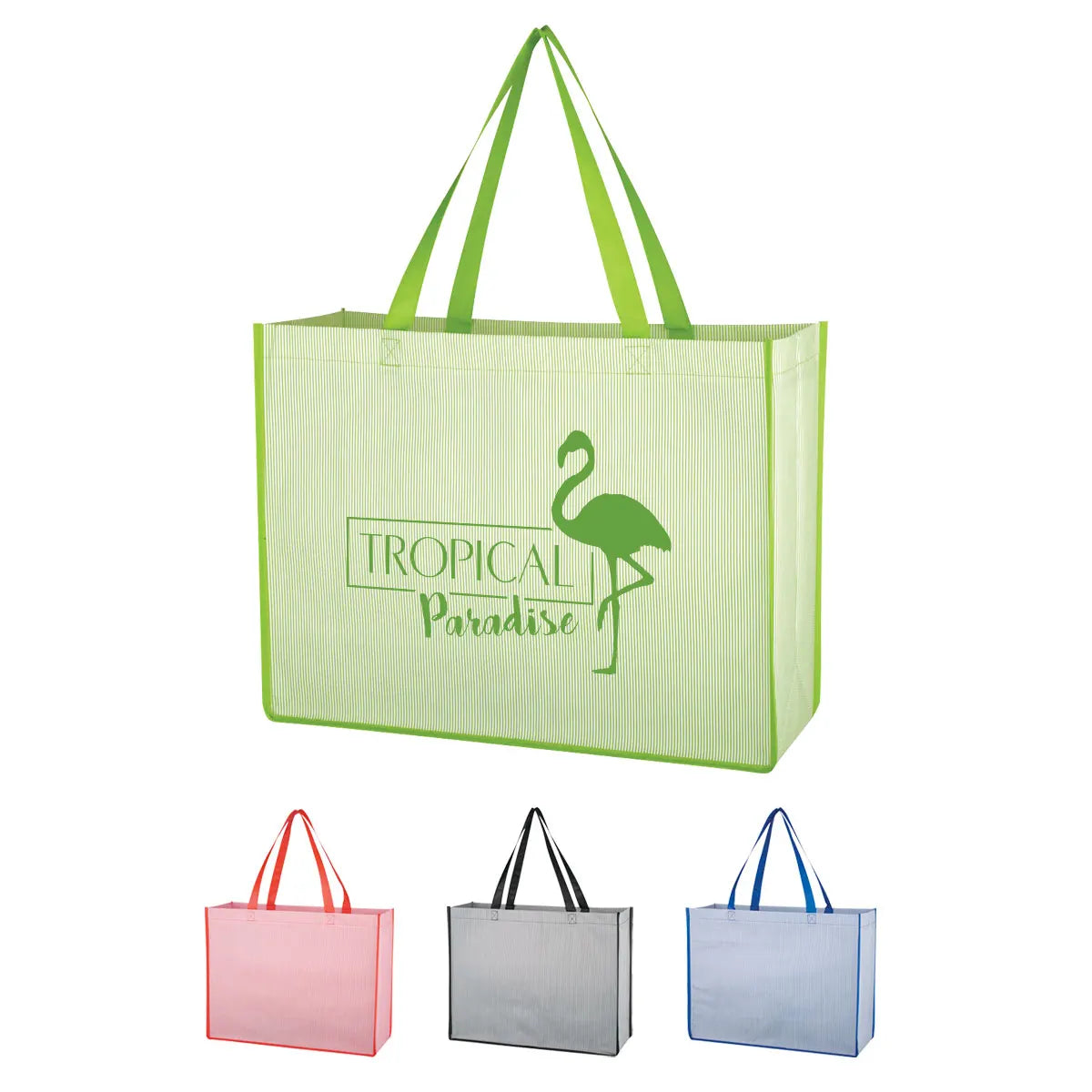 Ruthbag Customizable Non-Woven Bahama Holographic Shopping Bag Waterproof Tote with Matte Laminated Letter Pattern