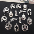 Factory Wholesale DIY Handmade Jewelry Accessories Plating Jewelry Western Cowboy Hat Cactus Alloy Bracelet Pendant Small Pend
