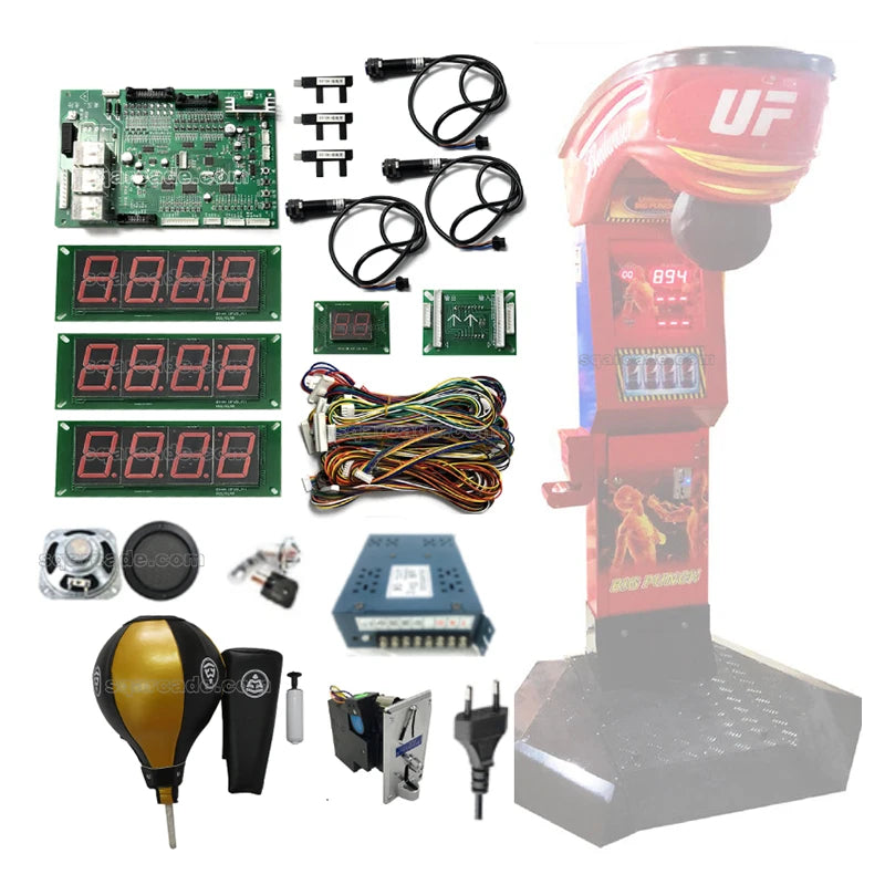 Coin-Operated Arcade Boxing Punch Machine DIY Kit for Street Amusement Park Hammer Boxing for Game & Street Parks