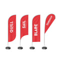 Factory Custom Flex Feather Flags Material in Bulk Wall Water Base for Flying Fiberglass Moving Foldable Feather Beach Flag
