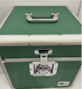 Aluminium 100 LP Vinyl Records Holds 100 DJ Storage Carry Case Vinyl Storage Box with Unique Front Flap Opening