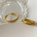 Women's Custom Stainless Steel Hoop Earrings Gold Plated Geometric Fashion Hip Hop Jewelry for Weddings and Parties Wholesale