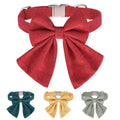 Hot Sale Customizable Letterable Dog Collar with Elegant Scarf Bow Decoration