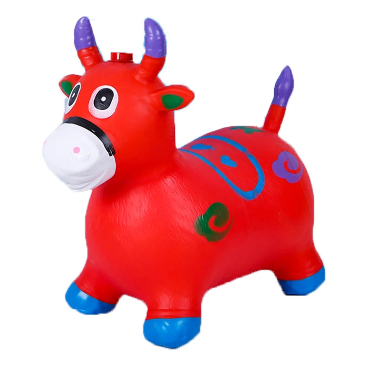 Normal Hopping Animal Toy PVC Inflatable Jumping Animal Kids Toy Bouncing Horse With Music and Paint Printing