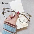 Boyarn Light Weight Big Frame Round Eye Glasses Tr90 Big Blue Light Blocking Glasses Optical Eyewear Shades