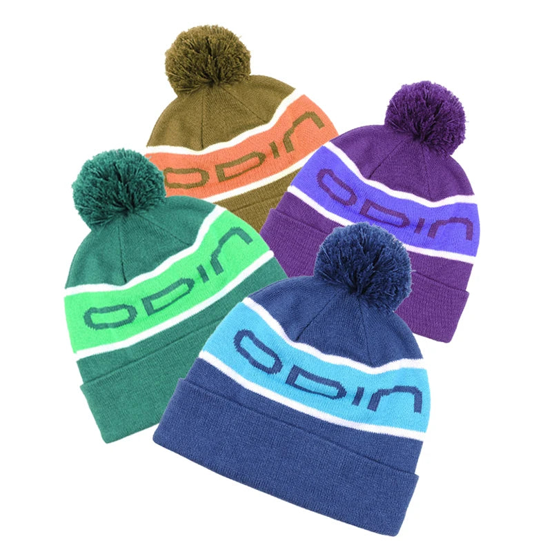 Custom Jacquard Knit Camouflage 3D Embroidery Kids Toddler Winter Beanie Hat with Pompom for Travel