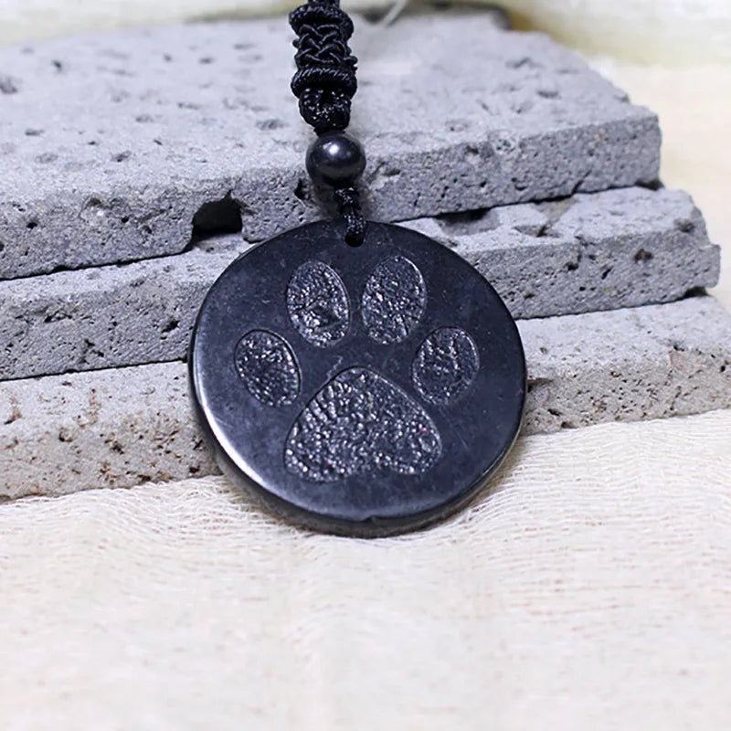 Trendy Retro Multi-shape Pattern Russian Shungite Pendant Spiritual Crystal Jewelry with Radiation Protection Graphite Gift