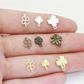 Antique Bronze and Golden Brass Pendants Classic Children's Charms Clover and Bird for Necklace Accessories