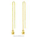 Gold Plated Vietnam Sand Gold Gold Star Long Ear Line Female Niche Feeling Wild Small Star Earrings Five-Pointed Star Earrings