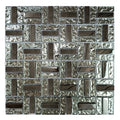 Silver Color Small Square Glass Electroplated Mosaic Ture Colors Glass Mosaic Tile Wall for Kitchen Backsplash Mosaic Art