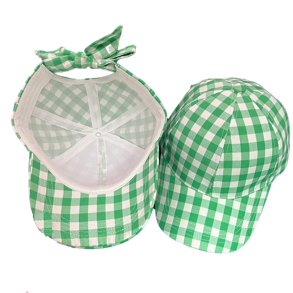 Baseball Cap Custom Logo Classic Sports Cap 5 Panel Foam Rope Plain Mesh Sunshade Outdoor Checkered Peaked Hat Sun protection