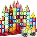 Magplayer Magnetic Building Blocks Game Magnetic Tiles for Kids Plastic Educational Toys 100 Pcs Magnetic Toys Blocks Set