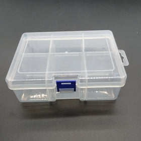 Multi-purpose 6-compartment PP Water Proof square Plastic Fashion Style case Durable Plastic Storage Container