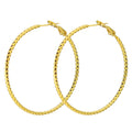 2mm Big Hoop Earrings Women Minimalist Round Loop Circle Hoops 18k Gold Plated Small Stainless Steel Earrings Jewelry