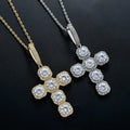 Fashion Jewelry Designs Diamond Zircon Stones Dainty Cross Pendant Necklace Jewelry for Men