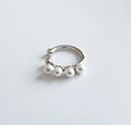 New Fashion Unique Design Ear Cuff Non-pierced Shell Pearl S925 Silver Earrings for Women ET097