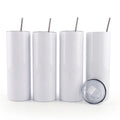 Hot Sale Stainless Steel 20 oz Blank Skinny Straight White Tumblers for Sublimation Printing