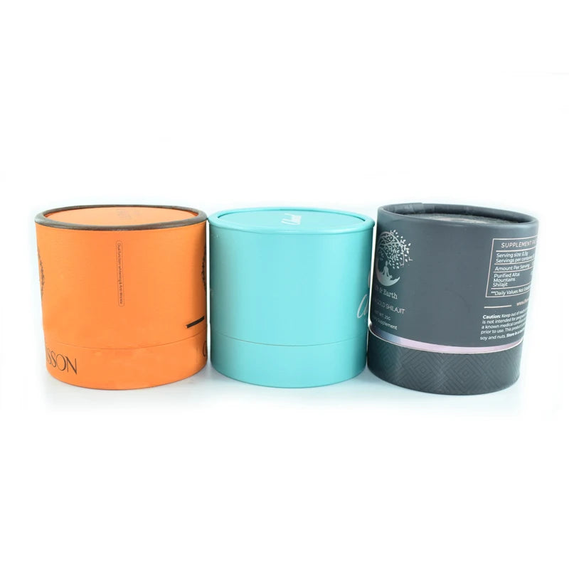 Factory Custom Recyclable Cylinder Kraft Paper Cardboard Tube Box Packaging for Gift Tea Coffee Pet Food Can