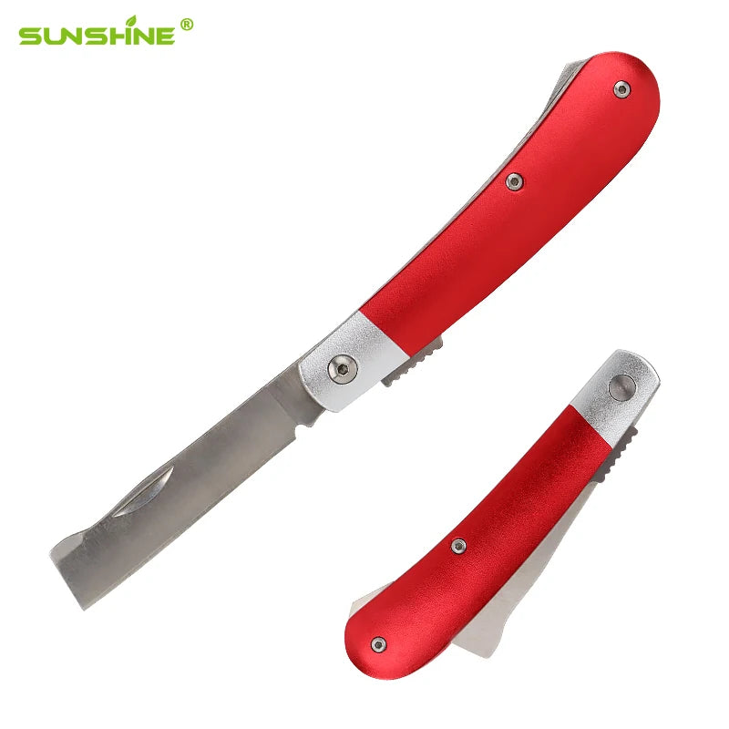 SUNSHINE Industrial DIY Garden Tool Aluminum Handle Pocket Knife Pruning Mushroom Folding Florist Cutter Pruning Budding