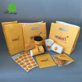Food Grade Greaseproof Disposable Sandwich Hot Dog Packaging Yellow Kraft Coated Paper Bag with Embossed Printing for Hot Dogs