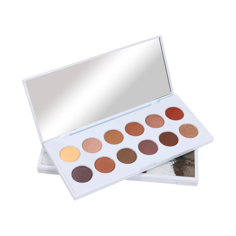 Wholesale 12 Color Palette Waterproof Private Label Eye Shadow Maquillajes-original Custom Eyeshadow Palette with logo Bronzer