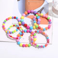 Wholesale Children's Gift Bracelets Colorful Acrylic Cartoon Jewelry Candy Color Round Beads Bracelets for Women Men