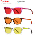 2025 Unisex TR90 Square Frame Optical Glasses Fashionable Anti-Blue Light Kids Eyewear Red Orange Yellow Lenses Classic Style
