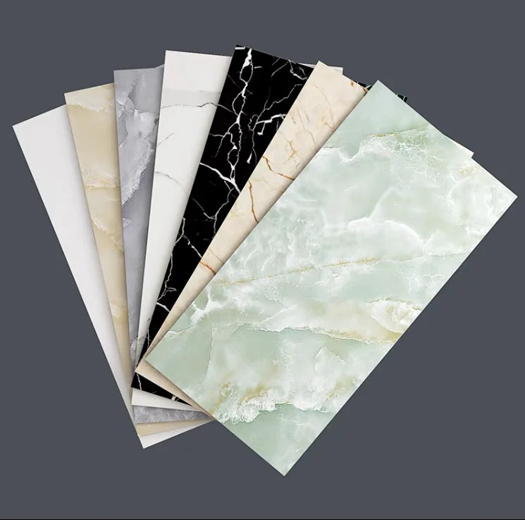 Modern Style Akustik Panel Wallboard Flexible PVC Marble Tiles Wall Decoration Waterproof Stone Wall Decor Material Uv Board