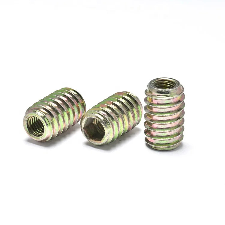 Carbon Steel M6 M8 Hex Socket Threaded Wood Nut Insert