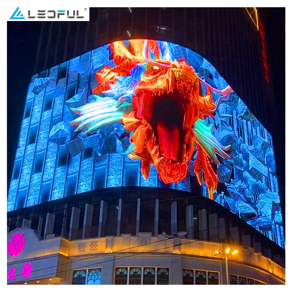 FS PRO Full Color 3D Billboards LED Display Board P2.5 P3 P4 P5 P6 P8 P10 Large Panel Outdoor LED Advertising Screen Supplier