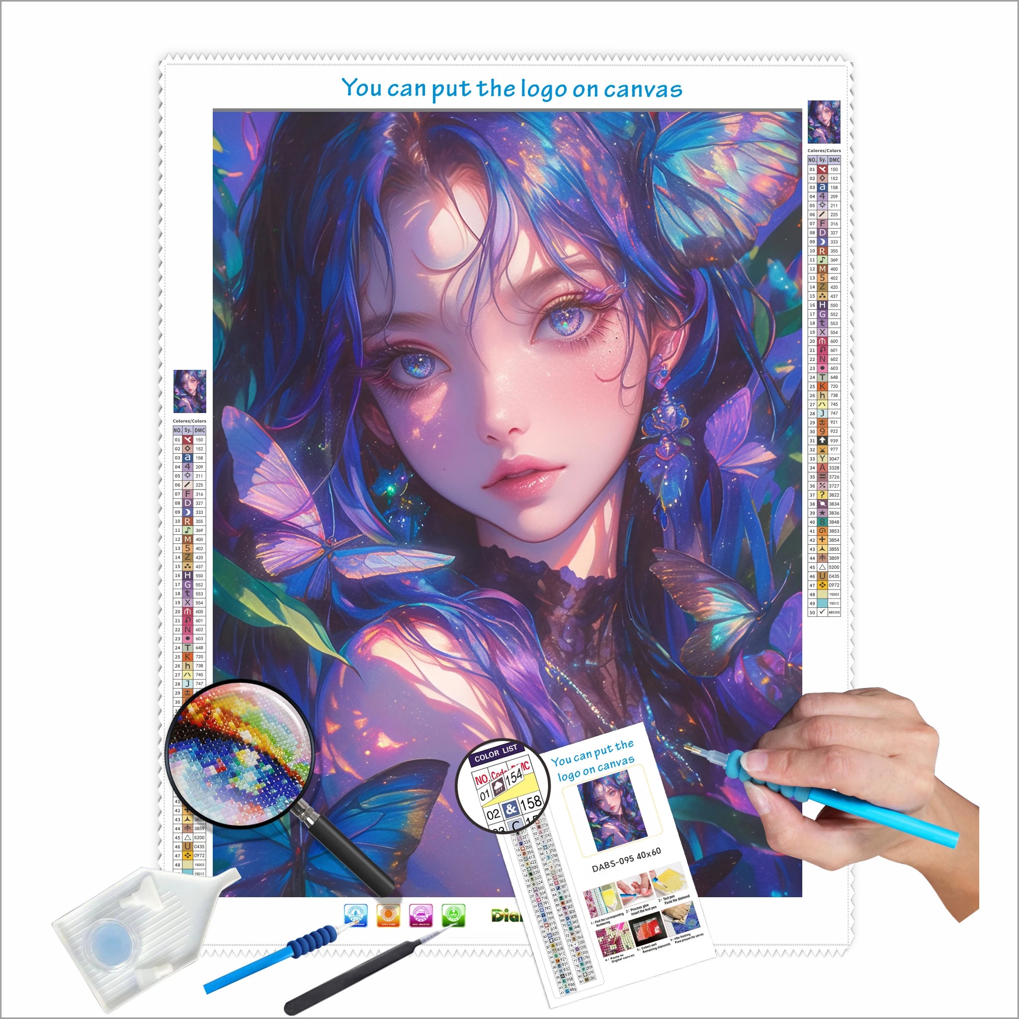 N-2132 Modern Home Decoration Art Kits Fairy Diamond Painting for Adults with Full Drill Portrait Subject