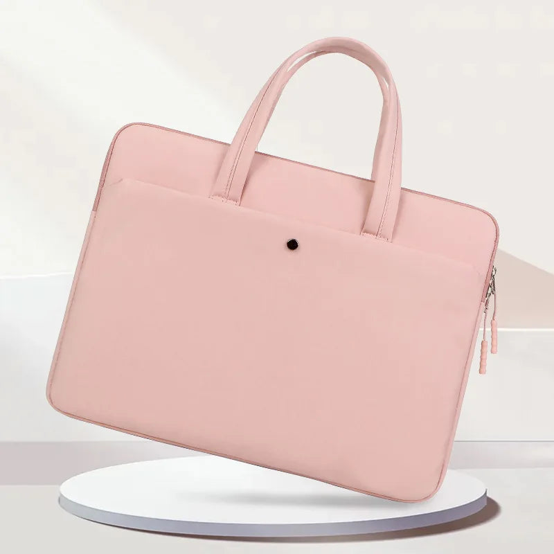 Custom logo Waterproof Nylon 15.6inch Laptop HandBag Office Short Sleeve Laptop Bag with Business Travel Computer Shoulder Bag