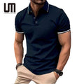 Liu Ming 2025 Summer Fashion Men's Casual Breathable Tops Slim Fit Short Sleeve T Shirts New Arrivals and Trending Yarn Dyed