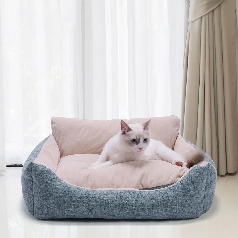 China Supplies Removable Washable Waterproof Dog Sofa Bed with Solid Pattern Recycled PP Fiber and Travel Feature