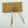 Copper & Stainless Steel U-Shaped Disposable Travel Tongue Cleaner Brush with Laser Printed Design and Bamboo Case for Adults