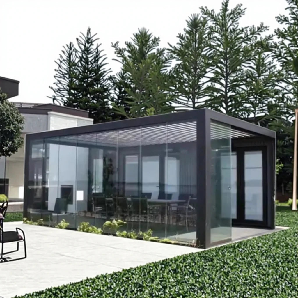 Aluminum Louvered Pergola with Flip Blades Fast Delivery Manufacturer for Outdoor Pergola Wholesale Market