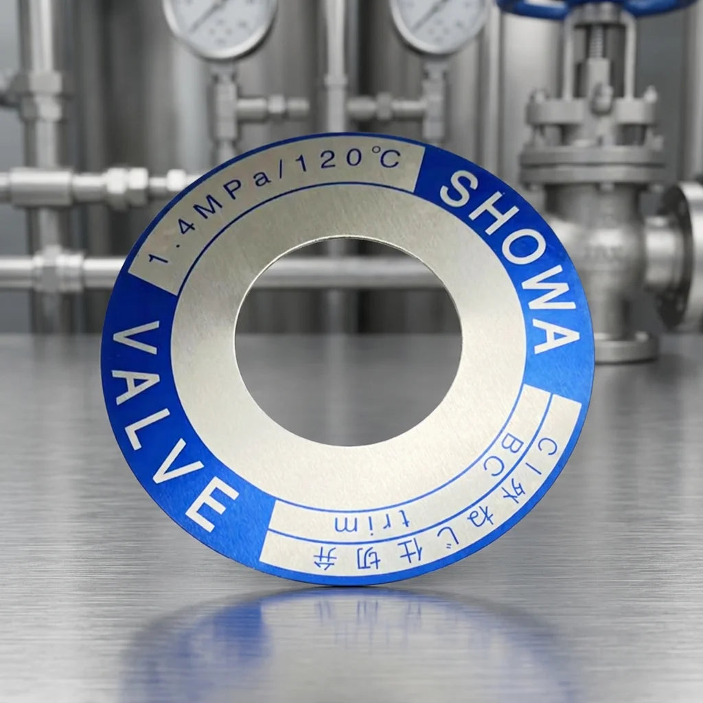 Custom Anodized Aluminum Valve Nameplate with Brushed Finish and Silk Screen Printing