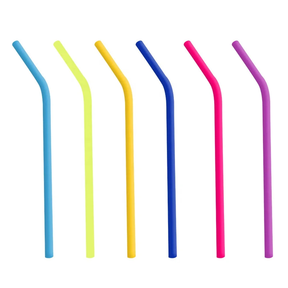BPA Free Eco-Friendly Silicone Drinking Straws Reusable Silicone Straw